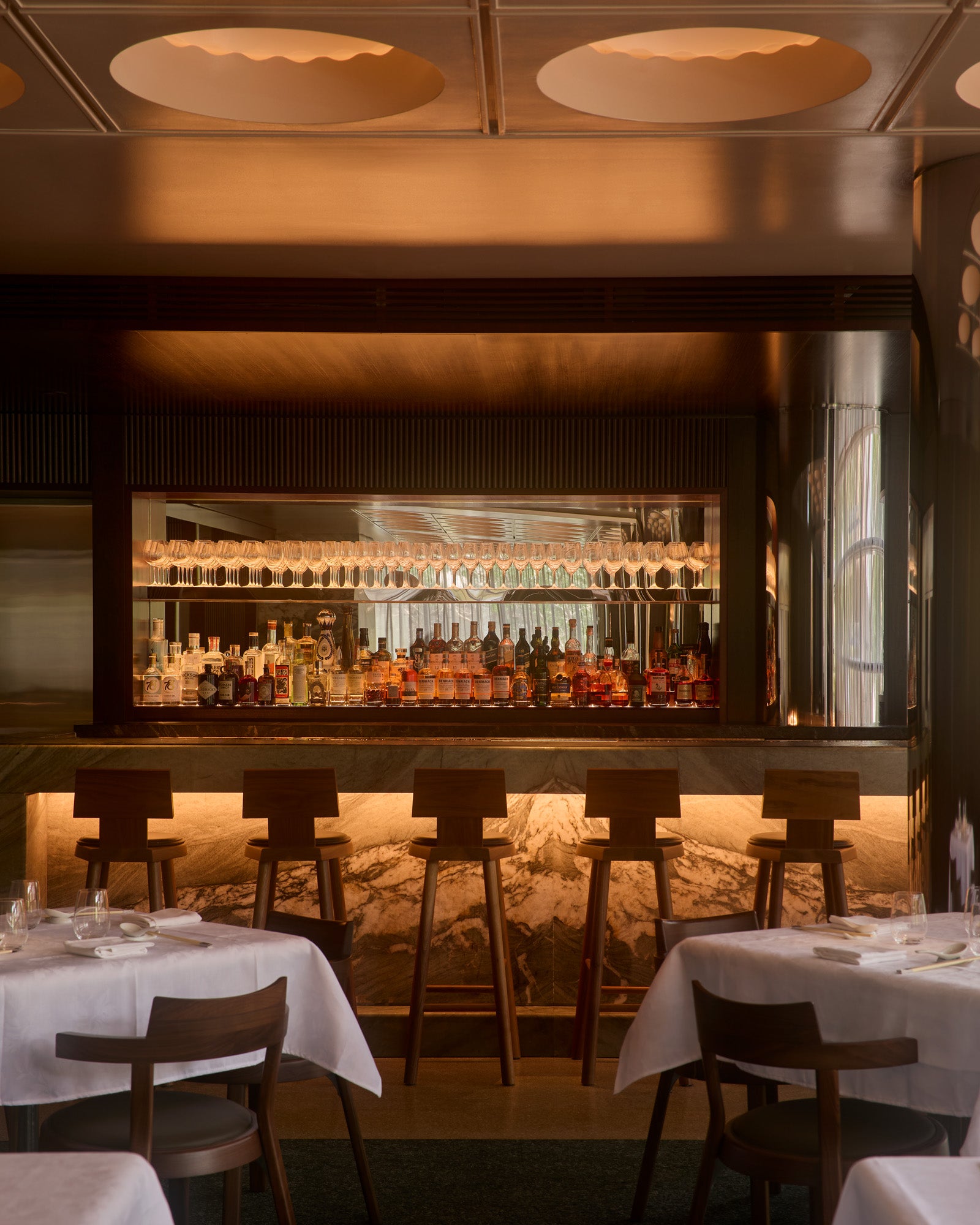 Alpine Stools in Walnut in Sognbird Double Bay